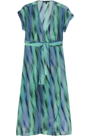 Armani Exchange Gürtel-Maxikleid mit grafischem Print