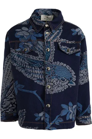 Etro Jeans-Hemdjacke aus Jacquard