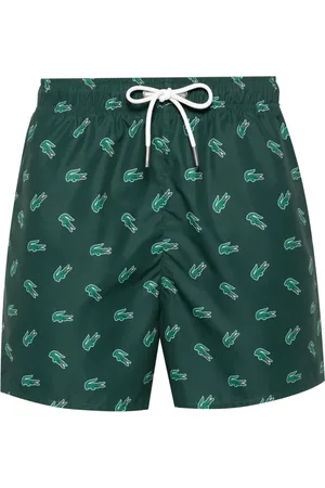Lacoste Kordelzug-Badeshorts mit Kroko-Print