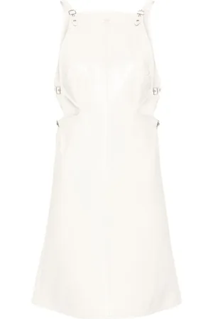 Courrèges Ärmelloses Slash Buckle Minikleid