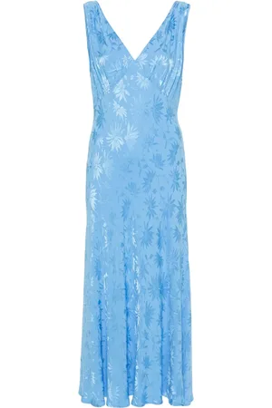 RIXO London Sandrine Maxikleid mit blumigem Jacquardmuster