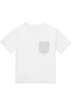 DL1961 Kids Gestreiftes T-Shirt mit Tasche