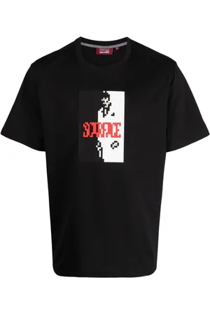 MOSTLY HEARD RARELY SEEN T-Shirt mit Say Hello to My Little Friend-Print