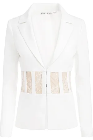 ALICE+OLIVIA Alexia Corsage-Blazer mit Spitze