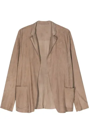 SALVATORE SANTORO Offene Wildlederjacke
