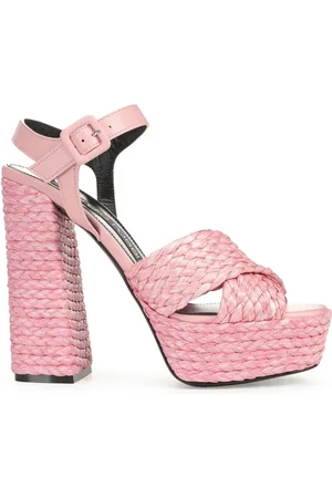 Sergio Rossi SR Seville Sandalen mit Bastsohle