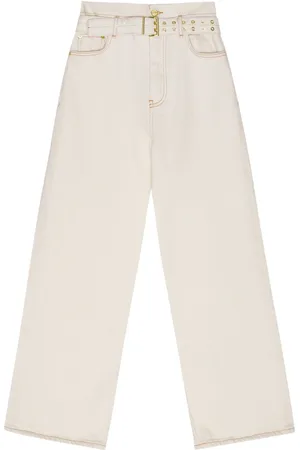Ganni Weite Jeans mit Gürtel