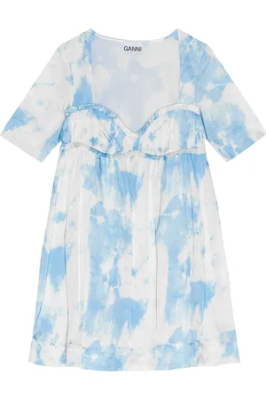 Ganni Minikleid mit grafischem Print