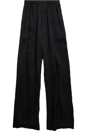 Balenciaga Stencil Satinhose mit Logo-Print