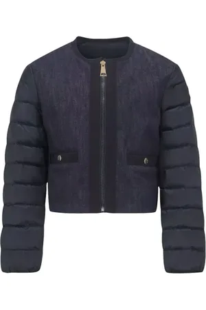 Moncler Gesteppte Jacke mit Jeanseinsatz
