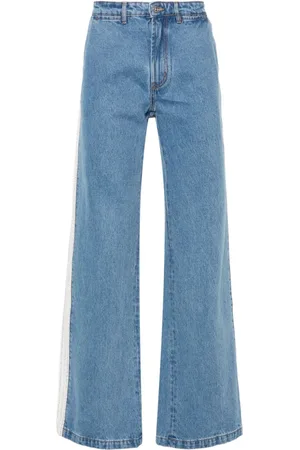 WALES BONNER Weite Jeans mit gehäkeltem Einsatz