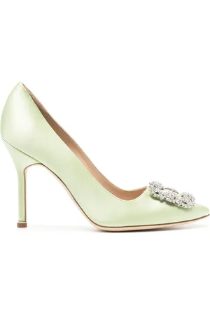Manolo Blahnik Hangisi Pumps aus Satin 105mm