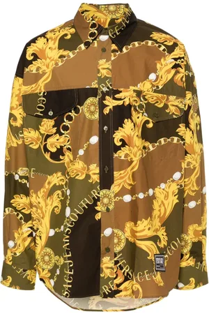 VERSACE Hemd mit Chain Couture-Print