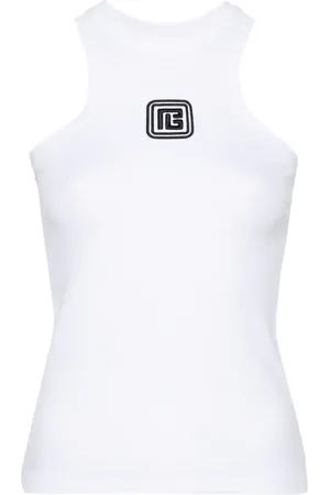 Balmain Top mit Logo-Stickerei