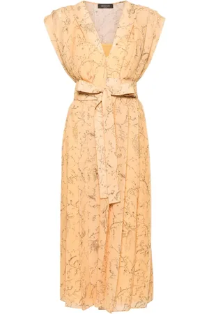 Fabiana Filippi Faltenkleid mit Fabula-Print