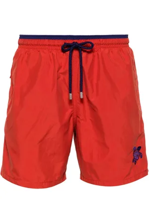 Vilebrequin Moka Badeshorts mit Schildkröten-Stickerei