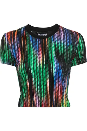 Roberto Cavalli Cropped-Top mit Logo-Print