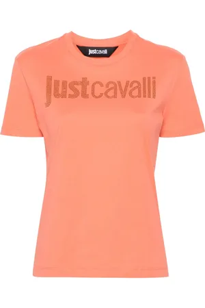 Roberto Cavalli T-Shirt mit Strass-Logo