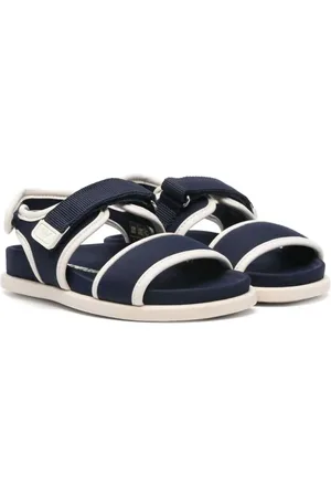 Emporio Armani Twill-Sandalen mit Logo-Print
