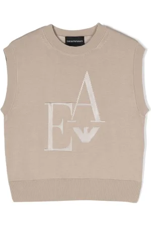 Emporio Armani Gestrickte Weste mit Logo-Jacquard