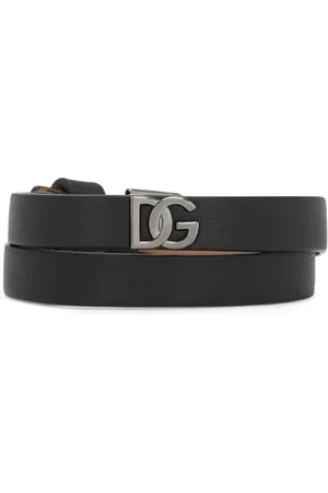 Dolce & Gabbana Lederarmband mit Logo-Schild