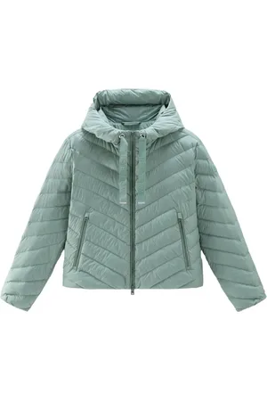 Woolrich Kapuzenjacke mit Chevron-Steppung