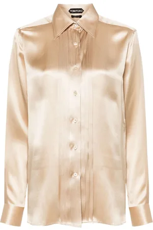 Tom Ford Seidenbluse mit Biesenfalten