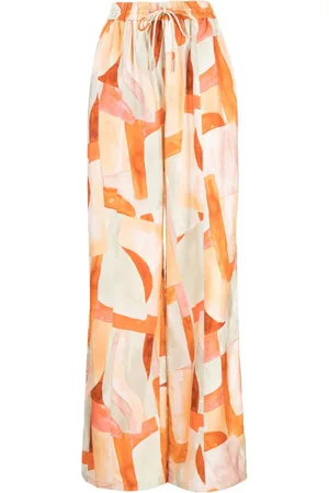 Acler Edmond Hose mit abstraktem Print