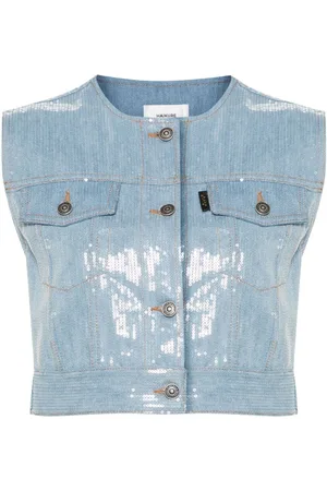 haikure Judy Jeansweste mit Pailletten