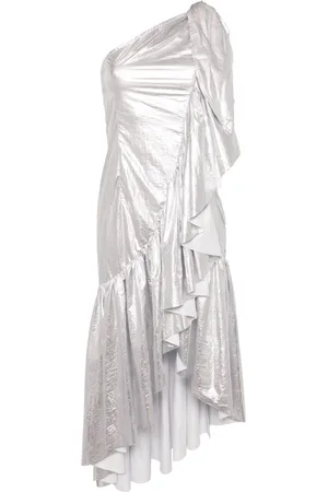 Maison Margiela Schulterfreies Kleid mit Rüschen