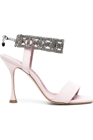 Manolo Blahnik Lierasan Sandalen aus Wildleder 105mm