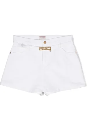 Pinko Jeans-Shorts mit Logo-Schnalle