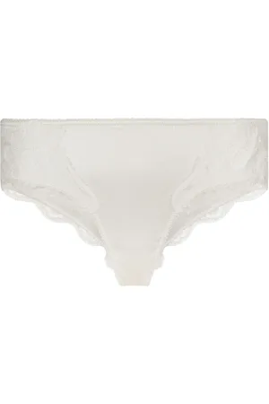 Dolce & Gabbana Satinslip mit Spitzenbesatz