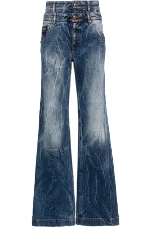 VERSACE Weite Jeans mit doppeltem Bund