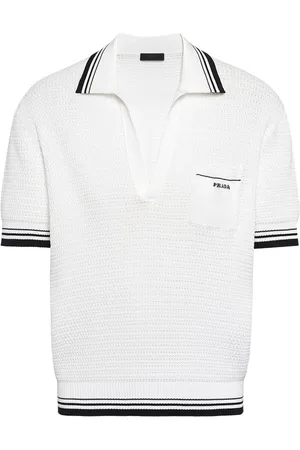 Prada Poloshirt mit Intarsien-Logo