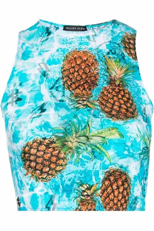Philipp Plein Pineapple Skies Cropped-Top