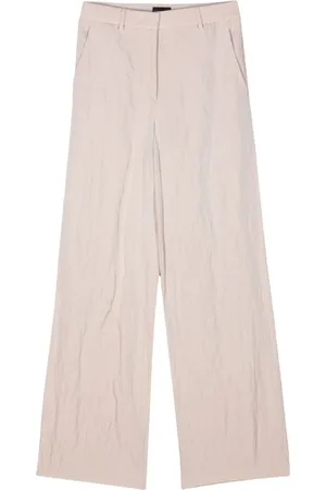 Giorgio Armani Gerade Twill-Hose mit Bügelfalten