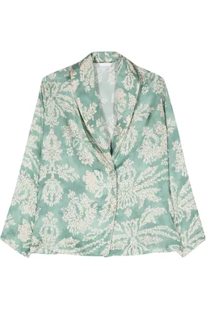 ..,MERCI Doppelreihiger Blazer mit Blatt-Print