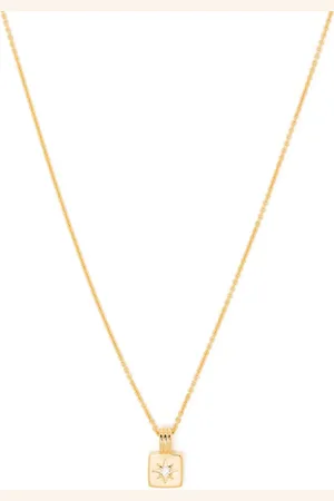 Missoma Halskette mit eckigem Mini-Anhänger