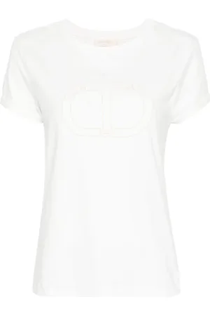 Twin-Set T-Shirt mit Logo-Stickerei