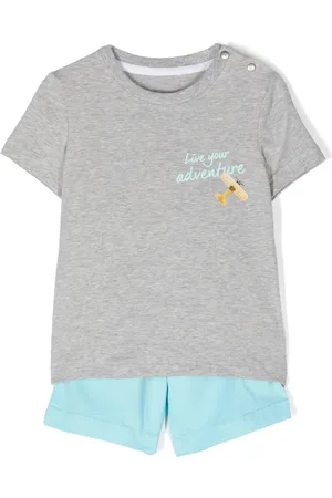 Lapin House Short-Set mit Slogan-Print