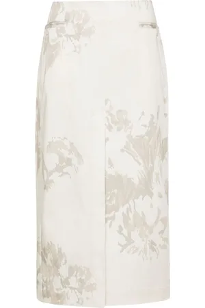 REMAIN Midirock mit Blumen-Print