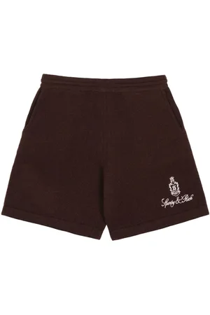 Sporty & Rich Vendome Kaschmir-Shorts mit Logo-Stickerei