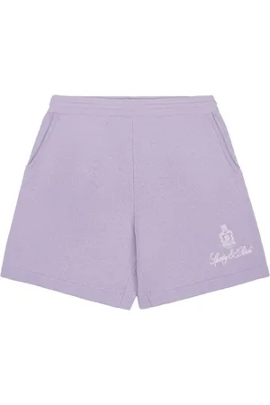 Sporty & Rich Kaschmir-Shorts mit Logo-Stickerei