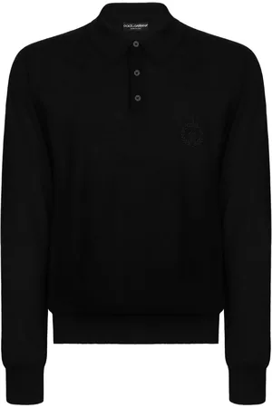 Dolce & Gabbana Kaschmir-Poloshirt mit Logo-Stickerei
