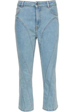 MUGLER Cropped-Jeans mit hohem Bund
