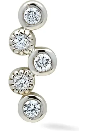 Lark & Berry 14kt Constellation Weißgoldohrstecker mit Diamanten