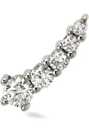 Lark & Berry 14kt Shooting Star Weißgoldohrstecker mit Diamanten