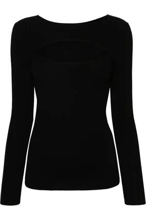 Allude Geripptes Oberteil mit Cut-Outs