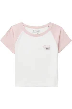 Musium Div. Geripptes T-Shirt mit Logo-Stickerei